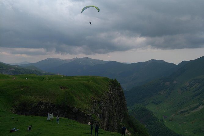 Kazbegi Day Trip (Jinvali, Ananuri, Gudauri, Gergeti church) - Stepantsminda: Kazbek framed village views and a mineral spring detail