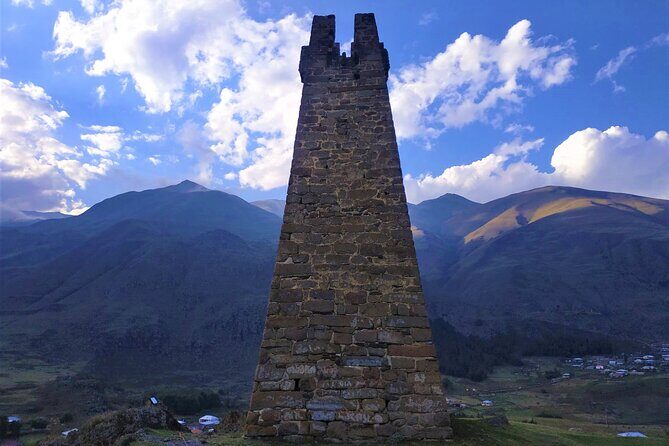 Kazbegi Tour with Gergeti Church, Waterfall Hike & Hidden Gems - Mtavarangelozi Monastery: views toward Dariali Gorge
