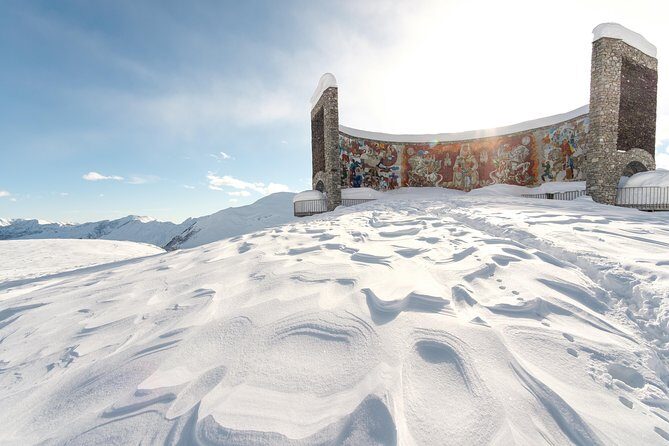 Tour to Kazbegi Ananuri Zhinvali Gudauri Full Day - Gudauri ski resort: big altitude views and optional cable car fun